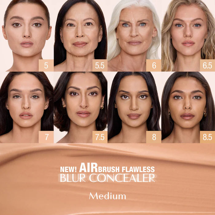 Charlotte Tilbury 
Airbrush Flawless Crease-Proof Long-Wear Blur Concealer with Hyaluronic Acid