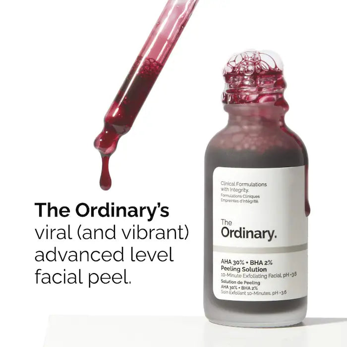 The Ordinary 
AHA 30% + BHA 2% High-Strength Peeling Solution for Brightening