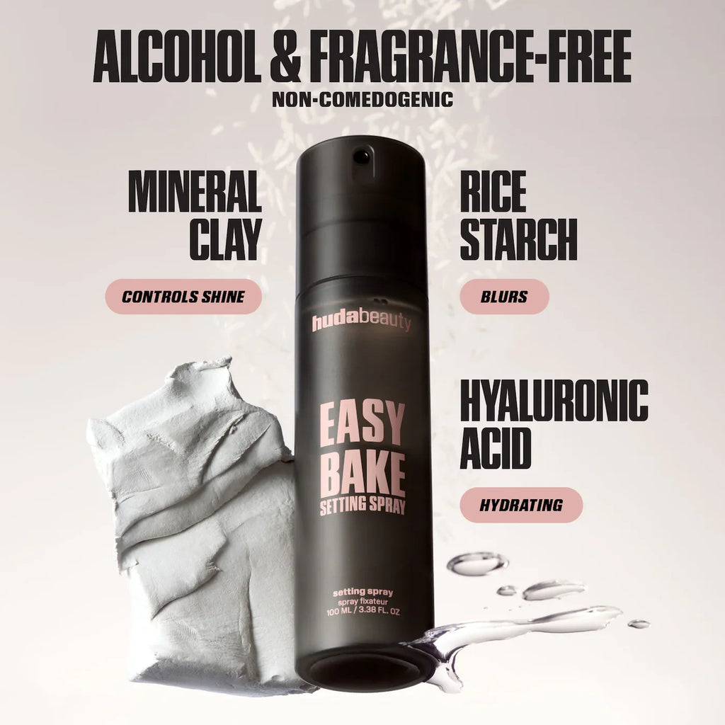 Easy Bake Setting Spray – Fijador de Maquillaje de Huda Beauty